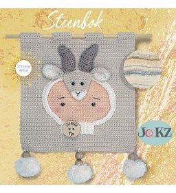 Wandhanger Steenbok gemaakt van Scheepjes Cahlista