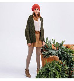 Vest met brede boorden