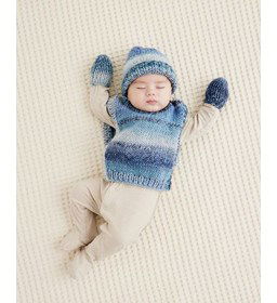 Warme set voor baby gemaakt van Phildar Phil Colorful