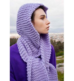 Capuchonsjaal Celestial gemaakt van Breinaalden