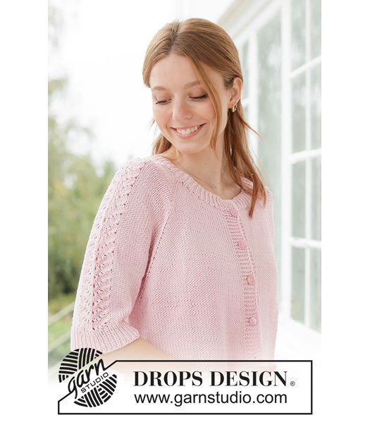 Breipatroon zomers vest met kanten mouwen