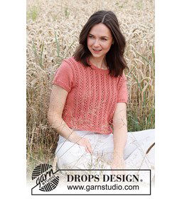 Dames shirt gemaakt van Drops Muskat