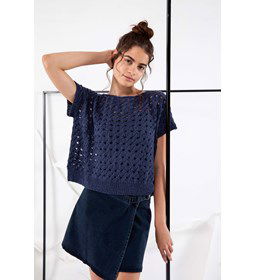 Wijde damesshirt gemaakt van Lang Yarns Lino