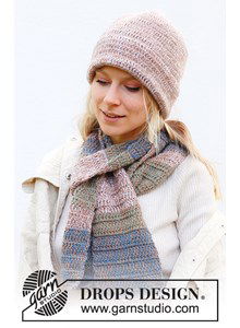 Meerkleurige muts en sjaal