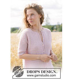 Gebreid vest met ronde pas en punnikrand gemaakt van knopen