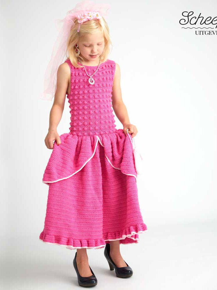 Haakpatroon prinsessenjurk, gemaakt van ....