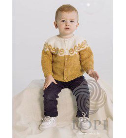 Babyvest of peutervest Bros gemaakt van Istex Lopi Plotulopi