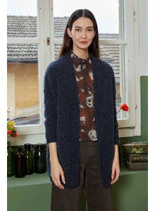 Damesvest met afhangende mouw