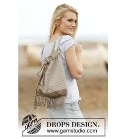 Gehaakte tas gemaakt van Drops Bomull lin