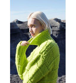 Damestrui Desert Bloom met hoge col gemaakt van Breinaalden