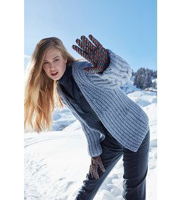 Damesvest gemaakt van Lang Yarns Wooladdicts Fire