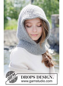 Warme gebreide balaclava in ribbelsteek