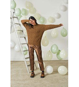 Damestrui met kabelpatroon