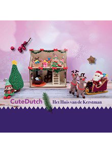 Kerstman met slee en huis