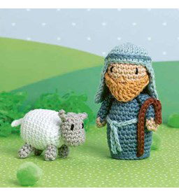 Herder met schaap van de kerststal gemaakt van Schachenmayr Catania