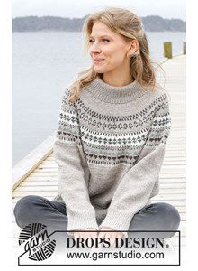 Damestrui met brede dubbele halsboord