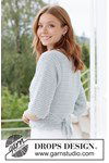 Haakpatroon wikkelvest met driekwart mouw in DROPS Belle van andere kant