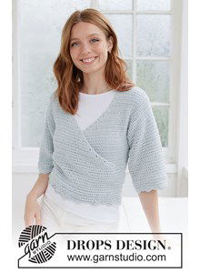 wikkelvest met driekwart mouw in DROPS Belle