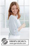 Haakpatroon wikkelvest met driekwart mouw in DROPS Belle van andere kant