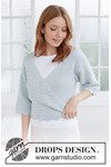 Haakpatroon wikkelvest met driekwart mouw in DROPS Belle van andere kant