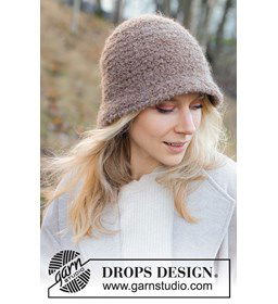 Muts / Vissershoedje gemaakt van Drops Brushed Alpaca Silk