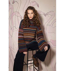 Damestrui met wijd uitlopende mouwen.