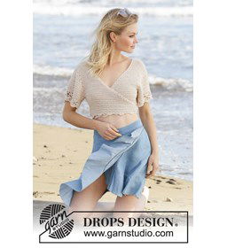 Wikkelvest voor dames gemaakt van Drops Belle