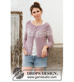 Dames vest gemaakt van DROPS Sky