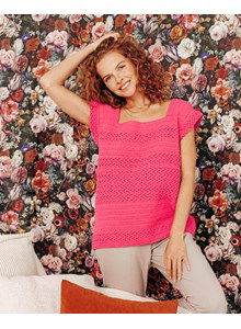 Damesshirt met vierkante hals