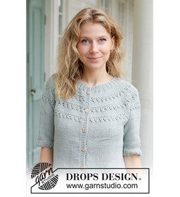 Dewy Dream Cardigan gemaakt van Drops Muskat
