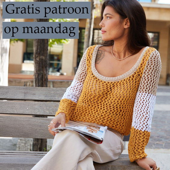 Gratis Breipatroon Damestrui in open breisteek