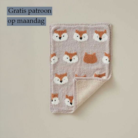 Gratis Breipatroon Phildar babydeken met vosjes - Zacht en warm dekentje
