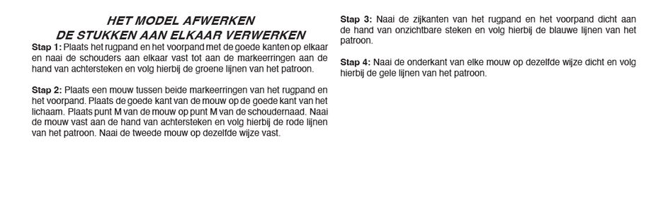 Instructies voor het maken van Breipatroon Damestrui - deel 2