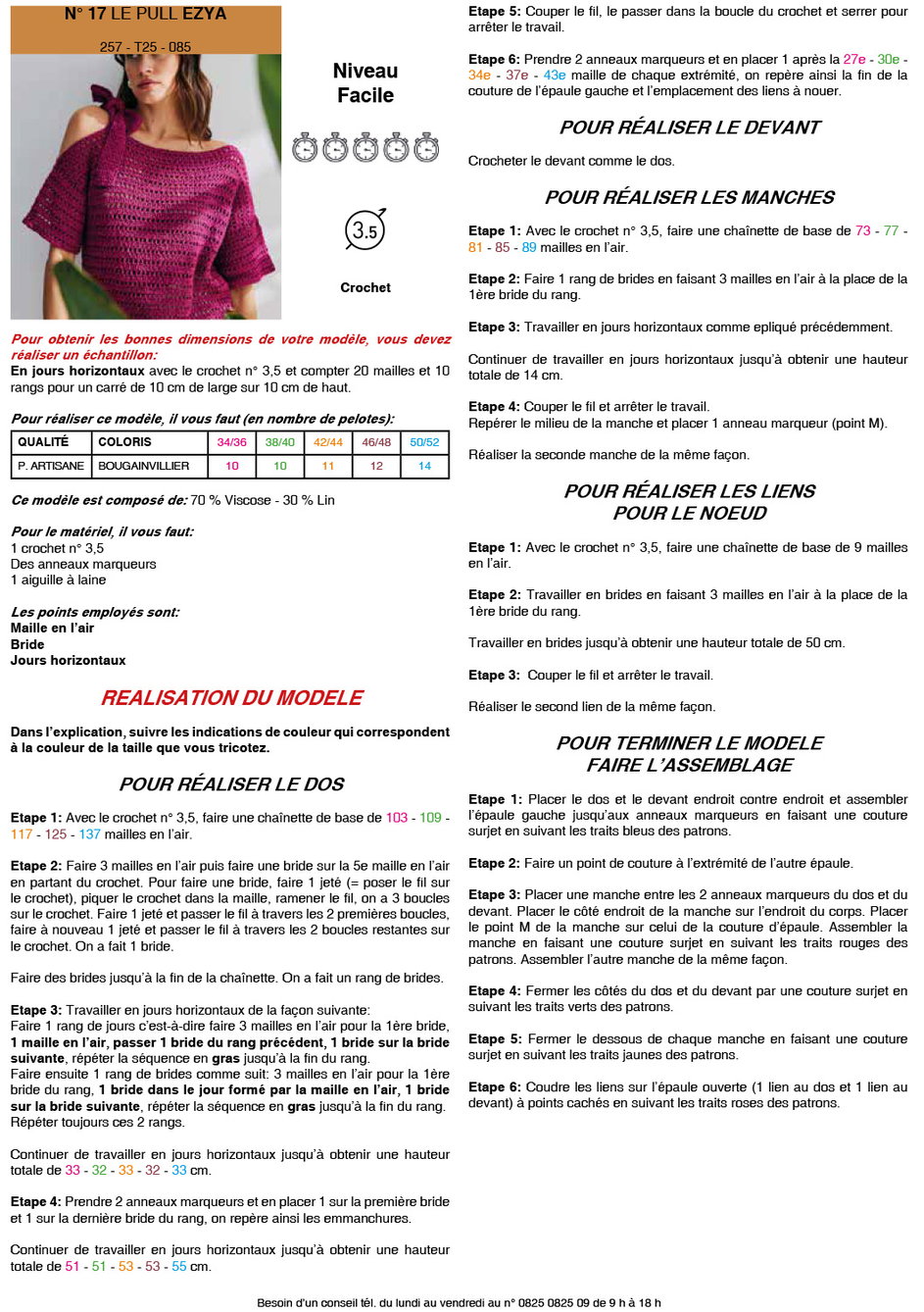 Instructies voor het maken van Haakpatroon zomers topje - deel 1