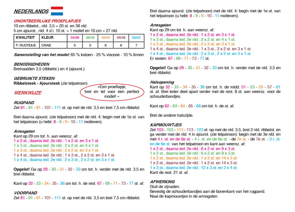 Gratis Breipatroon damestop