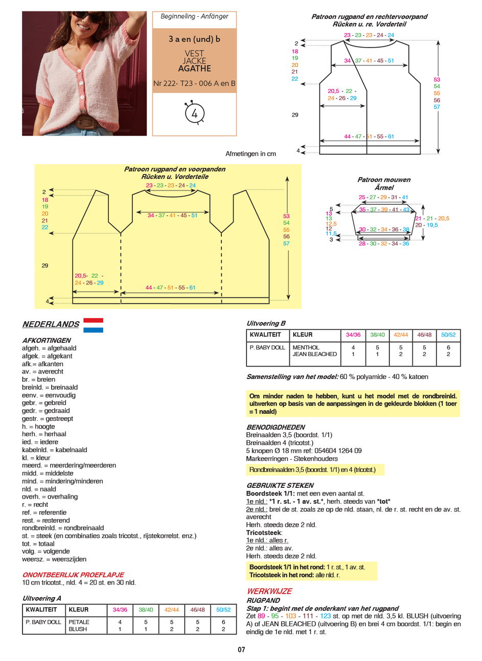 Gratis Breipatroon vest met kort mouwen