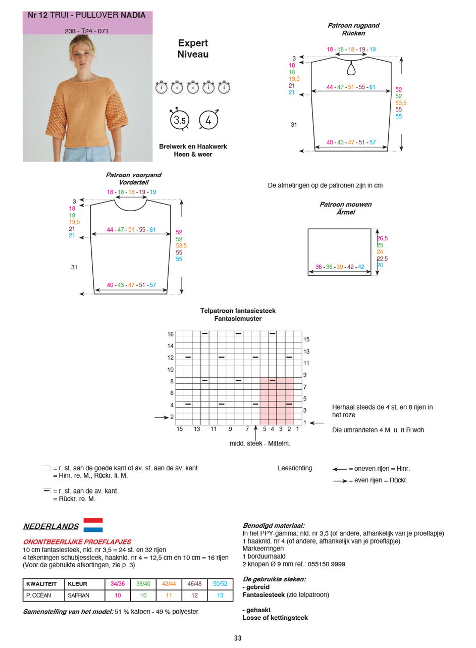 Gratis Breipatroon Shirt met korte mouwen