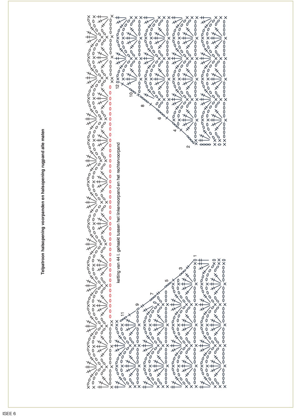 Instructies voor het maken van Haakpatroon damesvest met geschulpte rand - deel 5
