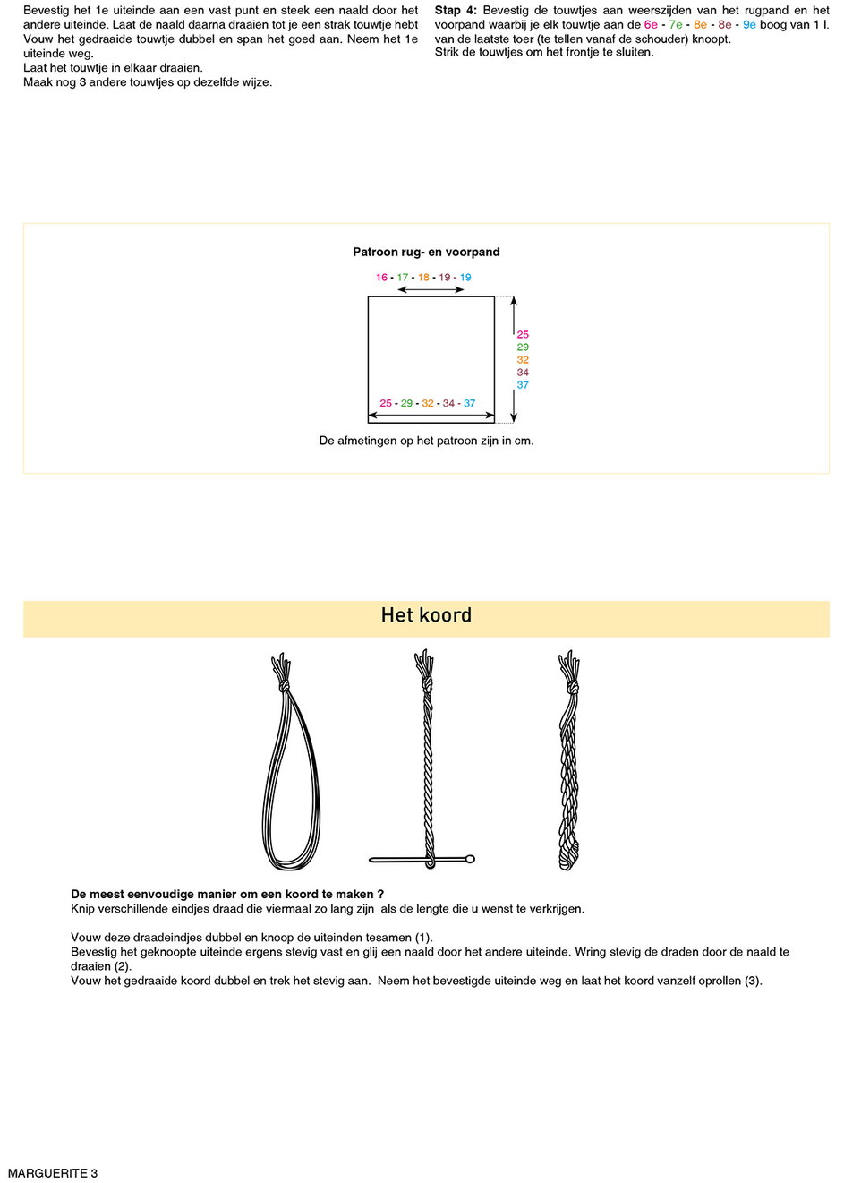 Instructies voor het maken van Haakpatroon kinderponcho  - deel 2