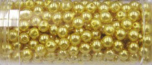 Glasparels 4 mm kleur 1850 - goud op=op 