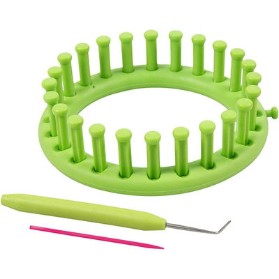 Knitting loom rond 12 cm met breihaak en naald op=op 