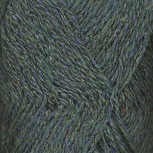 Silke-tweed 18 smaragd groen/blauw
