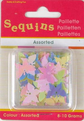 Paillettes vlinder in parelmoer pasteltinten