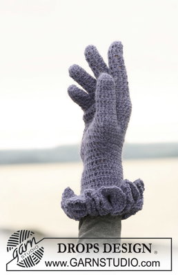 Gehaakte handschoenen met ruches