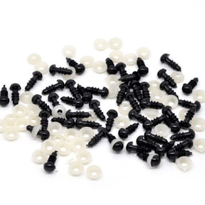 Ogen 6 mm zwart 5 paar 