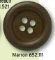 Knoop 65211 bruin 25 mm 6 stuks 