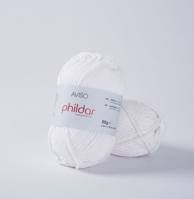 Phildar Aviso Blanc 0010 - 1225 op=op 