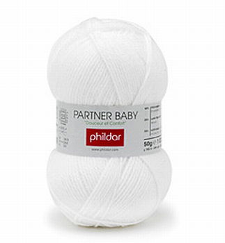 Phildar Phil Partner Baby Blanc