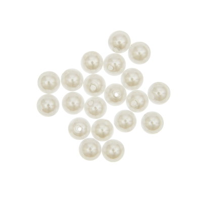Kraal 8 mm parel wit 32 stuks 