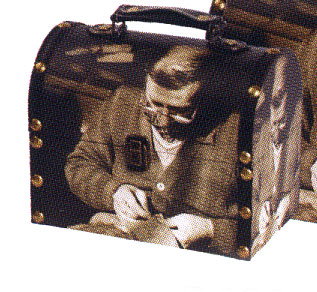 Opbergbox hout rond klein